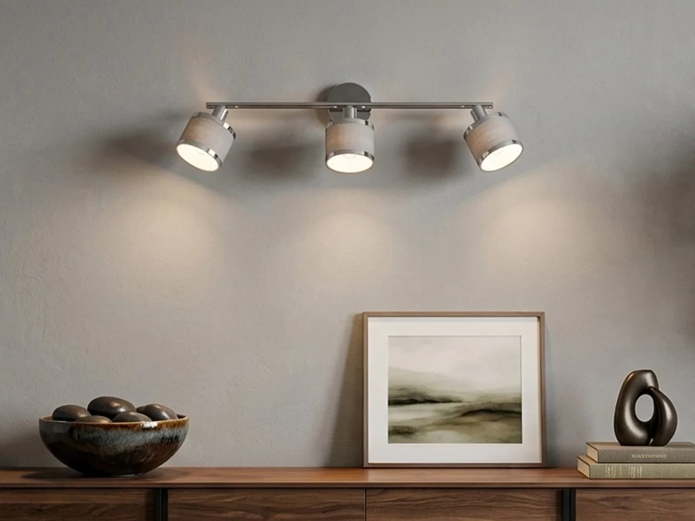 TRIO Leuchten LED Deckenstrahler 3-flammig Dimmfunktion LED wechselbar Warmweiß