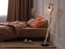 GLOBO LIGHTING LED Stehlampe Dimmfunktion Holzstamm Seil Bild 1