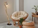 GLOBO LIGHTING LED Stehlampe Dimmfunktion Holzstamm Seil Bild 5