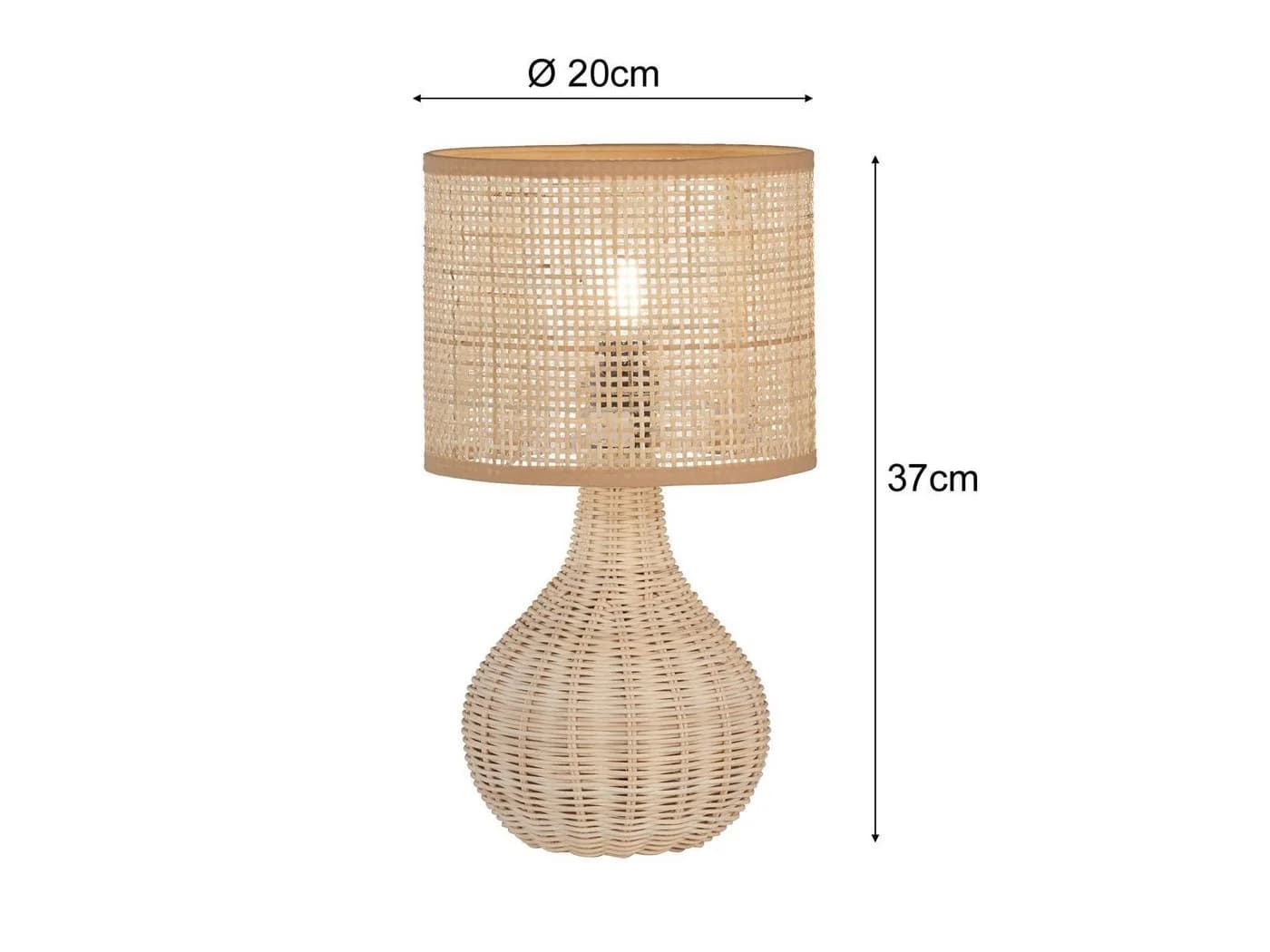 FISCHER & HONSEL LED Nachttischlampe Landhaus-Stil Beige - Bild 3