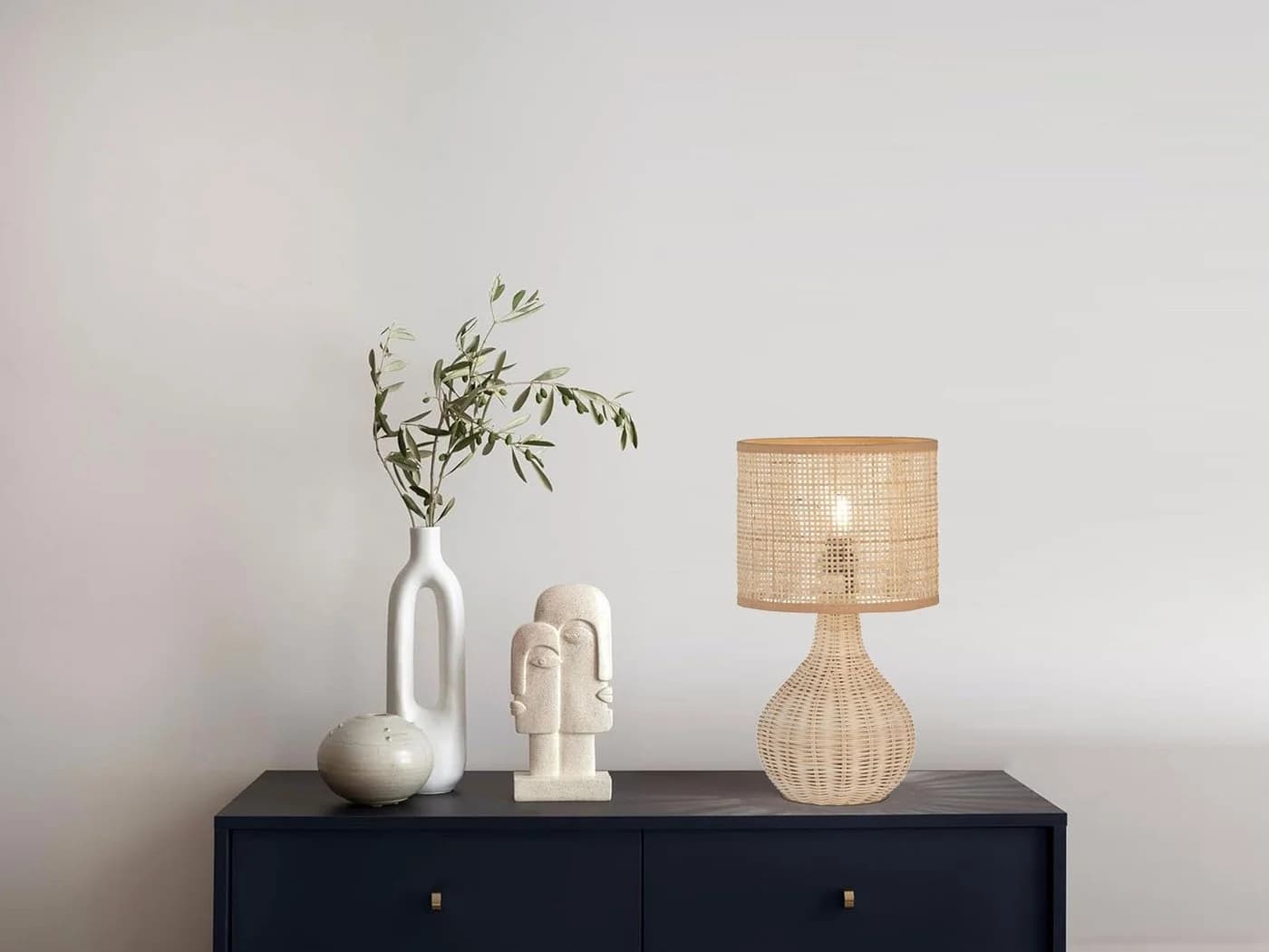 FISCHER & HONSEL LED Nachttischlampe Landhaus-Stil Beige - Bild 5