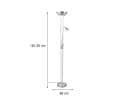 Reality Leuchten LED Deckenfluter, Dimmfunktion, Silber matt, 181,5 cm Bild 3