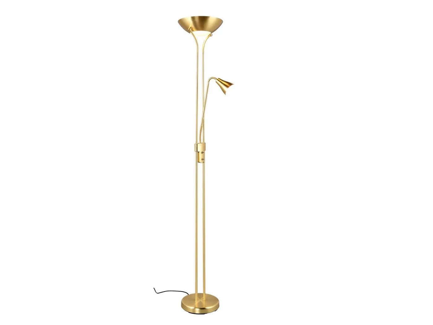 Reality Leuchten LED Deckenfluter Stehlampe Dimmbar Messing Matt - Bild 2