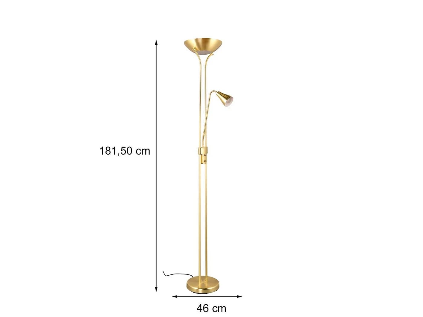 Reality Leuchten LED Deckenfluter Stehlampe Dimmbar Messing Matt - Bild 4