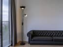 Reality Leuchten LED Deckenfluter Schwarz Matt Dimmbar mit Leselampe Bild 1