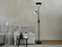 Reality Leuchten LED Deckenfluter Schwarz Matt Dimmbar mit Leselampe Bild 5