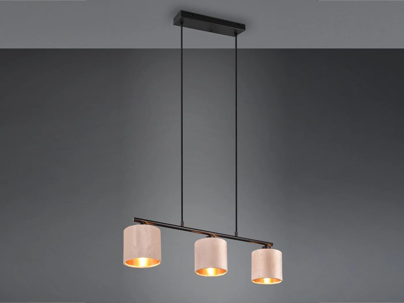 TRIO Leuchten LED Pendelleuchte, Dimmfunktion, Warmweiß, 3-flammig - Bild 3
