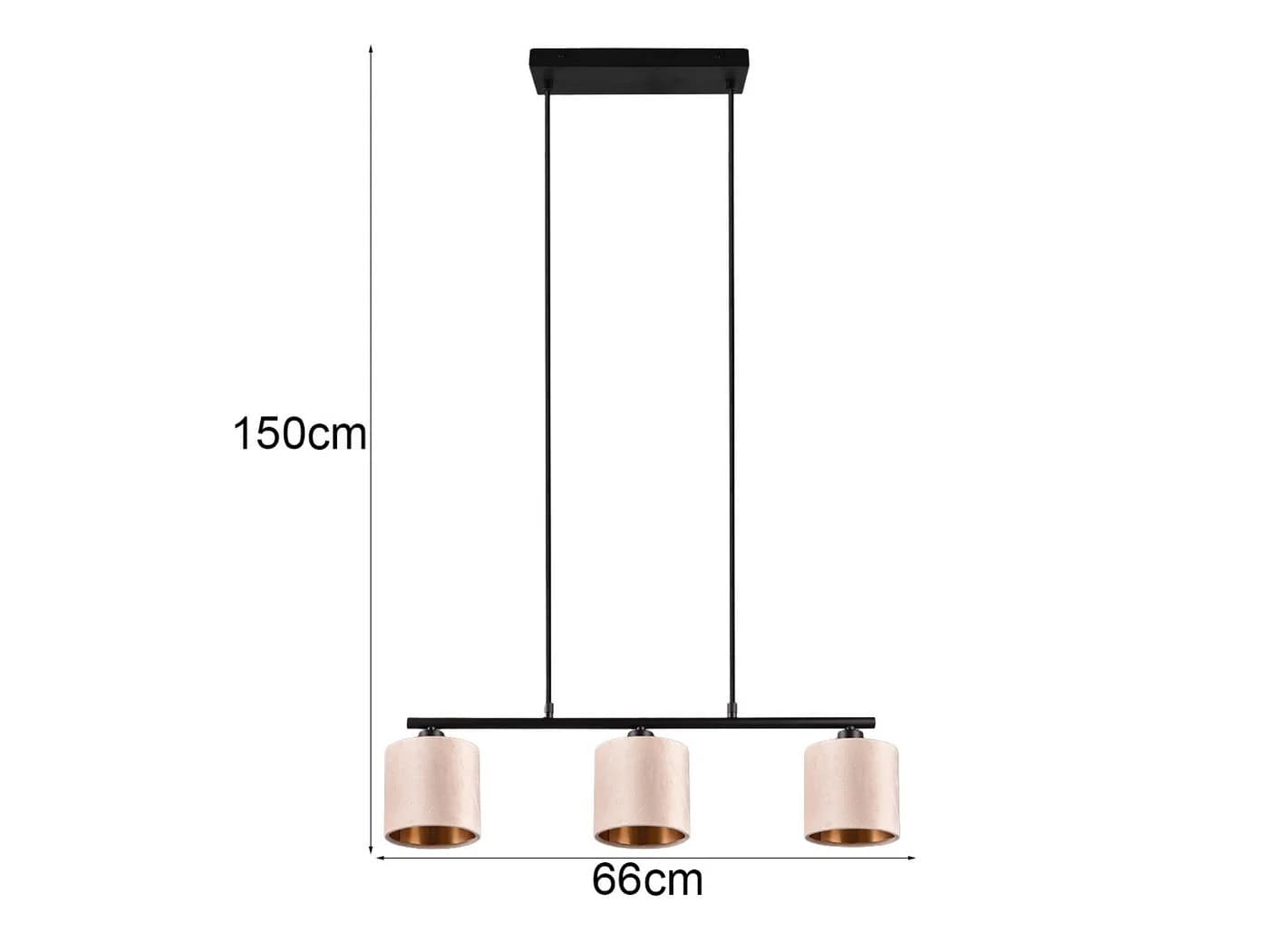 TRIO Leuchten LED Pendelleuchte, Dimmfunktion, Warmweiß, 3-flammig - Bild 4