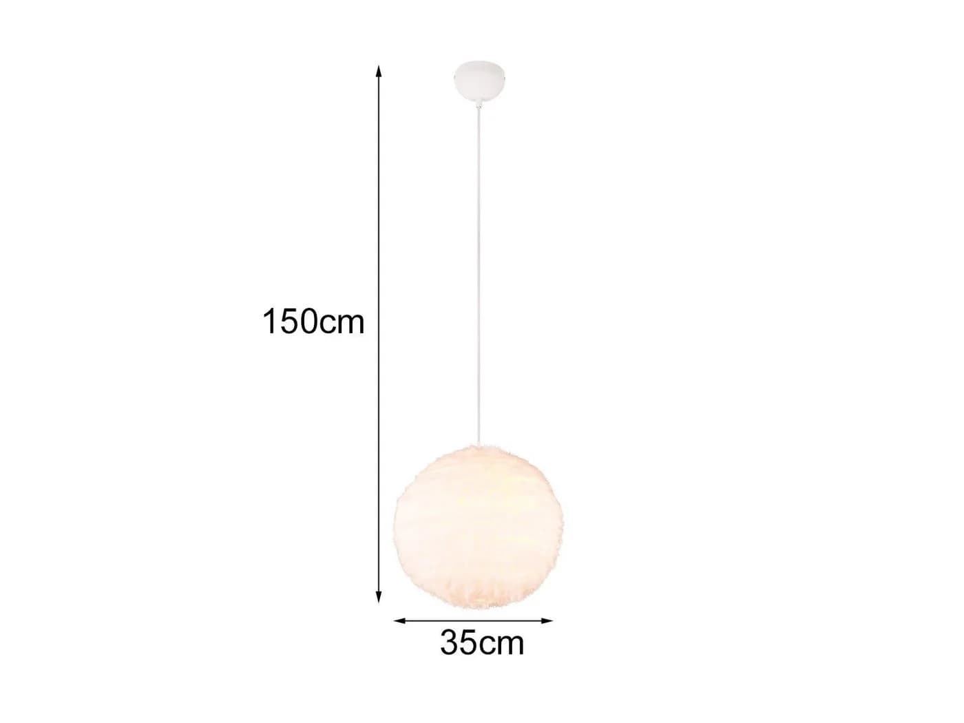 Reality Leuchten LED Pendelleuchte Plüsch Warmweiß Dimmbar - Bild 4