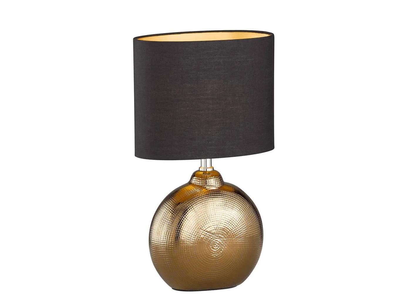 FISCHER & HONSEL LED Nachttischlampe, Keramik Bronze, Schwarz Gold, 39 cm - Bild 2