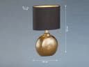 FISCHER & HONSEL LED Nachttischlampe, Keramik Bronze, Schwarz Gold, 39 cm Bild 4