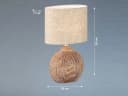 FISCHER & HONSEL LED Nachttischlampe Keramik Leinen Dimmbar Warmweiß Bild 4