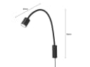 FISCHER & HONSEL LED Leselampe Schwarz 2er Set Flex Bild 4