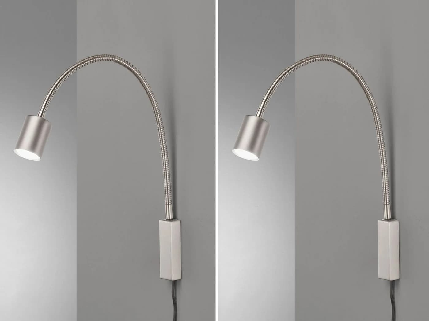 FISCHER & HONSEL LED Leselampe 2er Set Silber Flex - Bild 3
