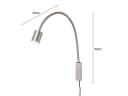 FISCHER & HONSEL LED Leselampe 2er Set Silber Flex Bild 4
