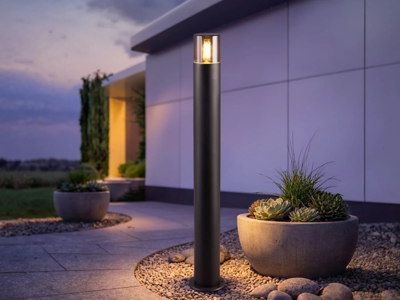 TRIO Leuchten LED Pollerleuchte Aluminium Schwarz 80cm