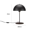 TRIO Leuchten LED Nachttischlampe Pilzform Schwarz Gold Dimmbar Bild 4
