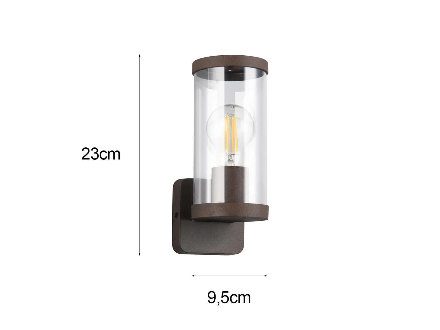 Reality Leuchten LED Außen-Wandleuchte Rost-optik Warmweiß - Bild 4
