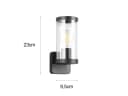 Reality Leuchten LED Außen-Wandleuchte Schwarz IP44 Bild 4