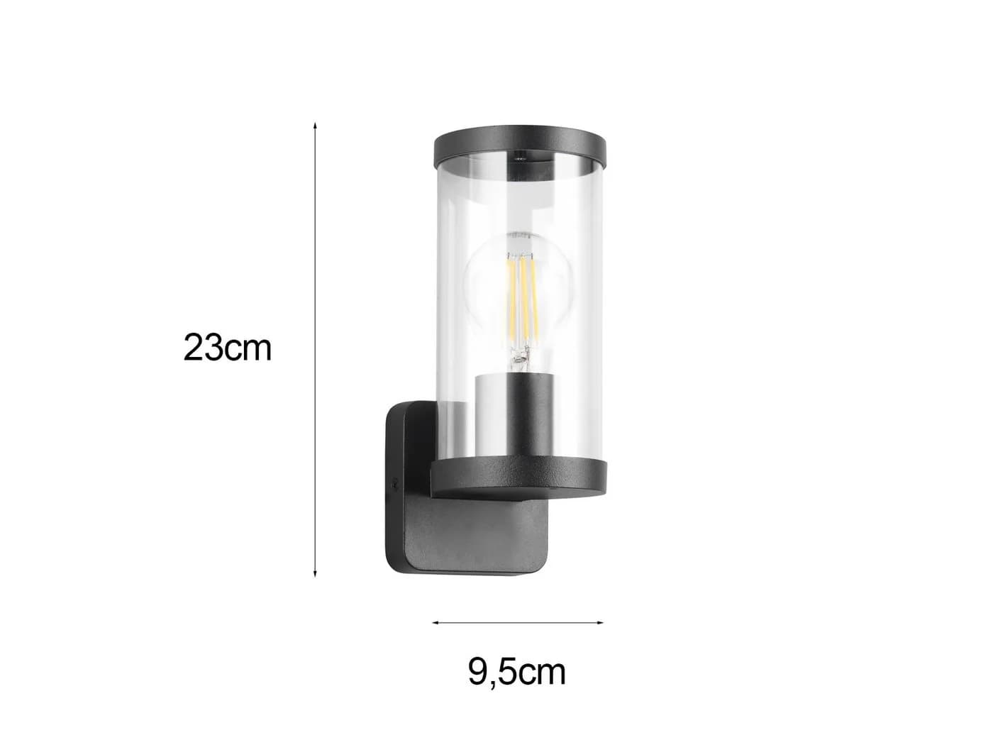 Reality Leuchten LED Außen-Wandleuchte Schwarz IP44 - Bild 4
