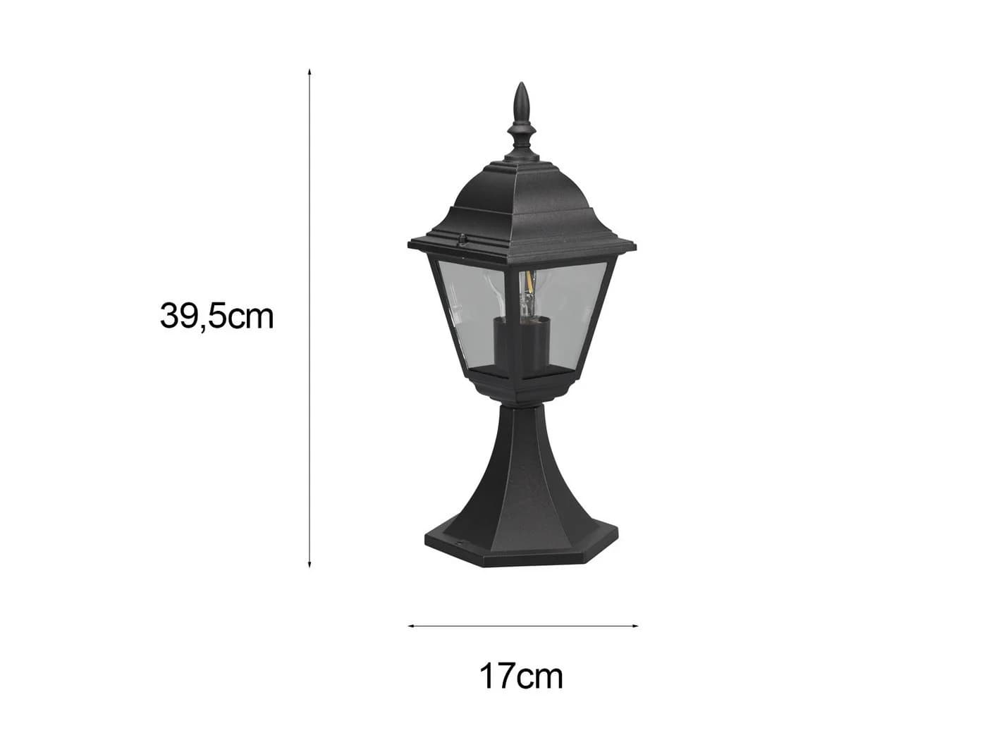 TRIO Leuchten LED Sockelleuchte Landhausstil Schwarz Gartenlaterne - Bild 3