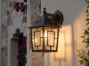 TRIO Leuchten LED Außen-Wandleuchte Rostfarben Antik Glas Bild 1