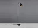 Reality Leuchten LED Stehlampe Schwarz-Gold Dimmbar Stoffschirm Bild 3