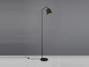 Reality Leuchten LED Stehlampe Schwarz-Gold Dimmbar Stoffschirm Bild 5