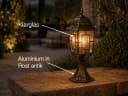 TRIO Leuchten LED Sockelleuchte antik Bleiglasoptik E27 Gartenlaterne Bild 3