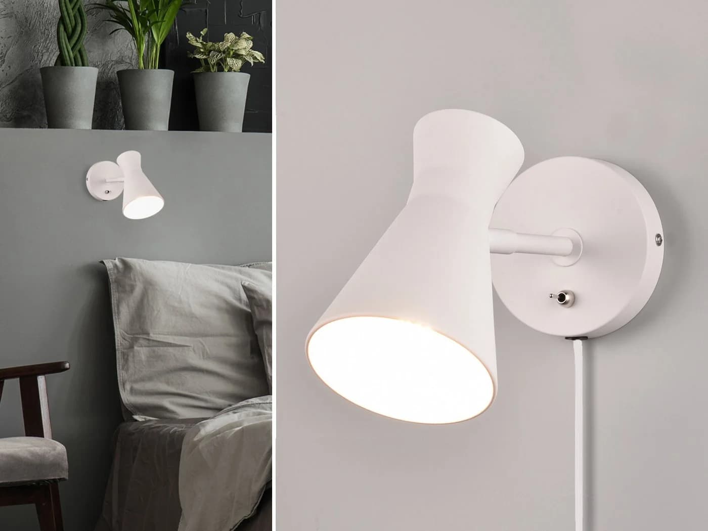 Reality Leuchten LED Wandstrahler Weiß Dimmbar E27