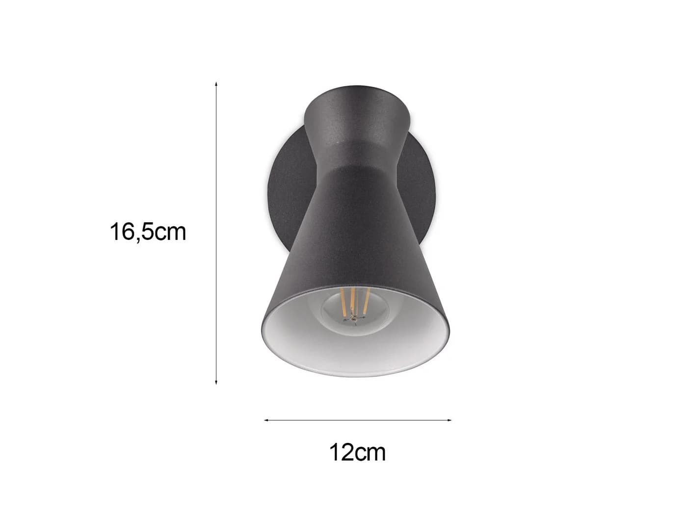Reality Leuchten LED Wandstrahler Schwarz Dimmbar E27 - Bild 4