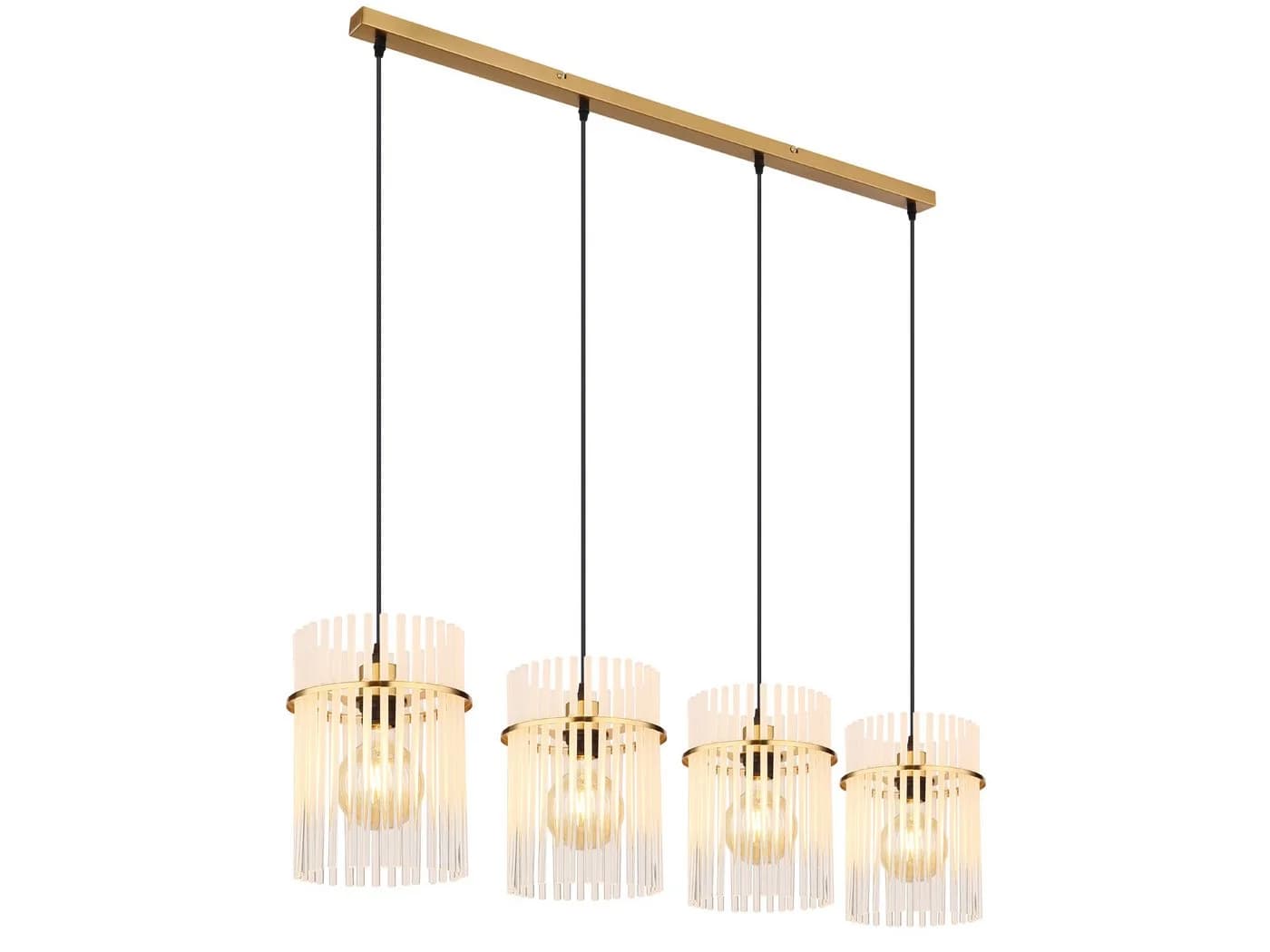 GLOBO LIGHTING LED Pendelleuchte Retro Gold Glas Dimmbar - Bild 2
