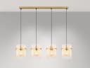 GLOBO LIGHTING LED Pendelleuchte Retro Gold Glas Dimmbar Bild 3
