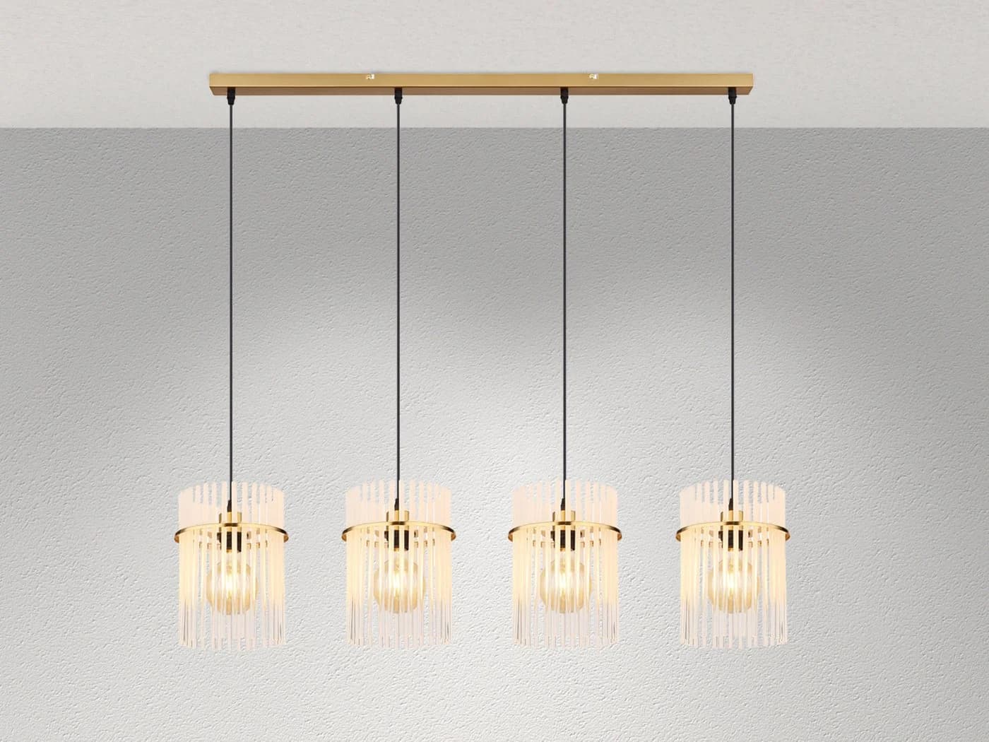 GLOBO LIGHTING LED Pendelleuchte Retro Gold Glas Dimmbar - Bild 3