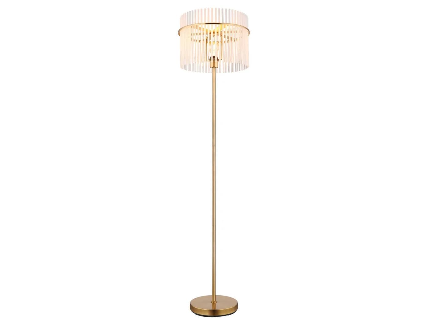 GLOBO LIGHTING LED Stehlampe Gold Dimmbar Retro Glas - Bild 2
