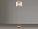 GLOBO LIGHTING LED Stehlampe Gold Dimmbar Retro Glas Bild 3