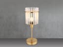 GLOBO LIGHTING LED Nachttischlampe Retro Gold Glas Dimmbar Bild 3