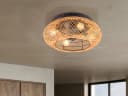 Reality Leuchten LED Deckenleuchte mit Ventilatorfunktion, Boho Style, warmweiß Bild 1
