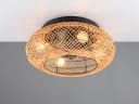 Reality Leuchten LED Deckenleuchte mit Ventilatorfunktion, Boho Style, warmweiß Bild 3
