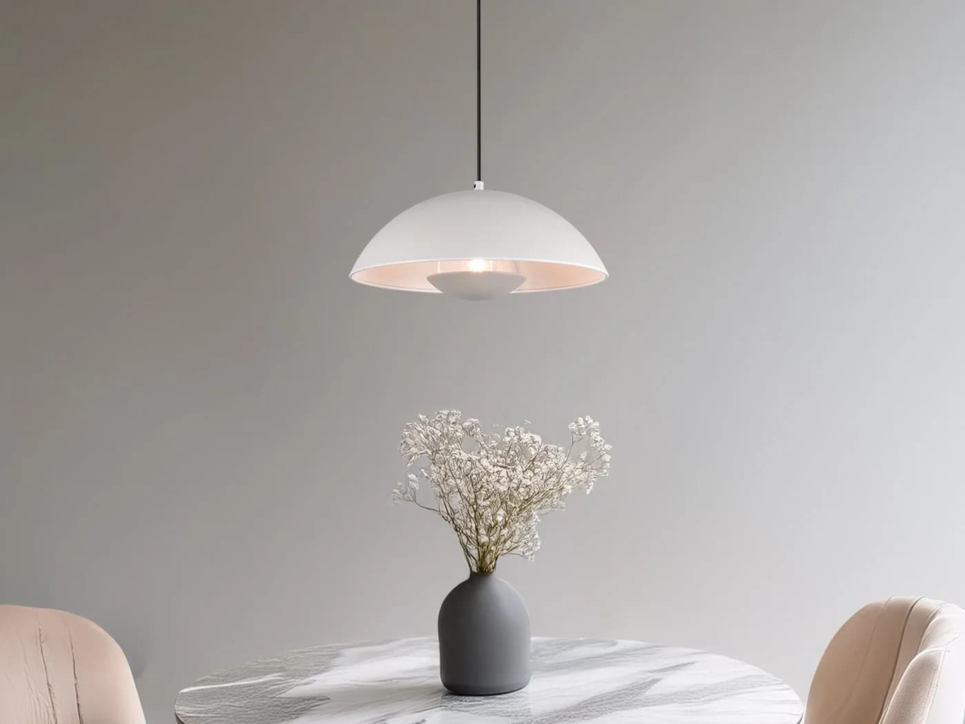 meineWunschleuchte Pendelleuchte VARYA Warm Grey Metall