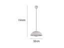 meineWunschleuchte Pendelleuchte VARYA Warm Grey Metall Bild 4