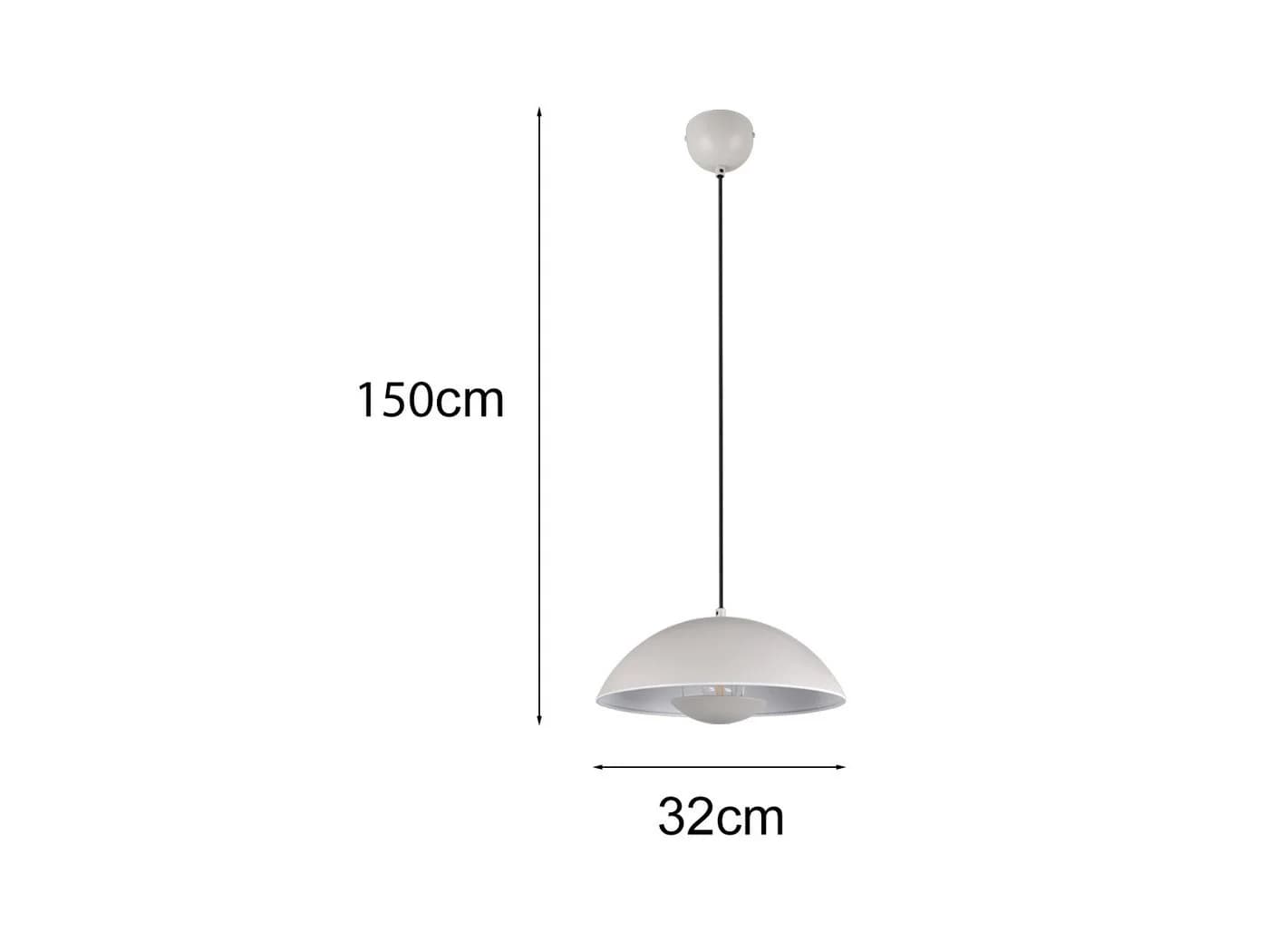 meineWunschleuchte Pendelleuchte VARYA Warm Grey Metall - Bild 4