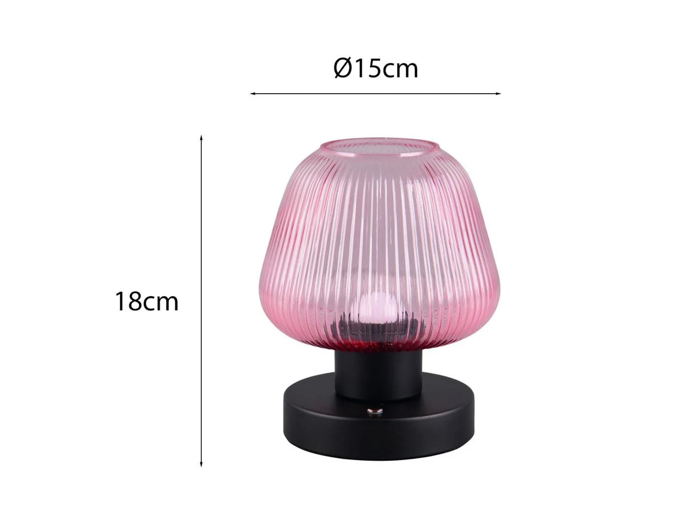 meineWunschleuchte LED Tischleuchte Dimmbar Glas Retro - Bild 4