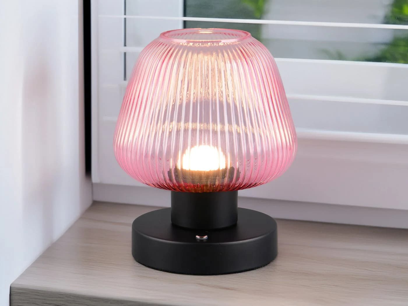 meineWunschleuchte LED Tischleuchte Dimmbar Glas Retro - Bild 5