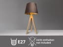 meineWunschleuchte Tischleuchte Samt Schirm E27 Braun Gold Bild 5