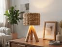 meineWunschleuchte Tischleuchte Holz Wasserhyazinthe E14 Bild 1
