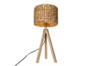 meineWunschleuchte Tischleuchte Skandinavisch Beige Holz Bild 2