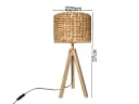 meineWunschleuchte Tischleuchte Skandinavisch Beige Holz Bild 4
