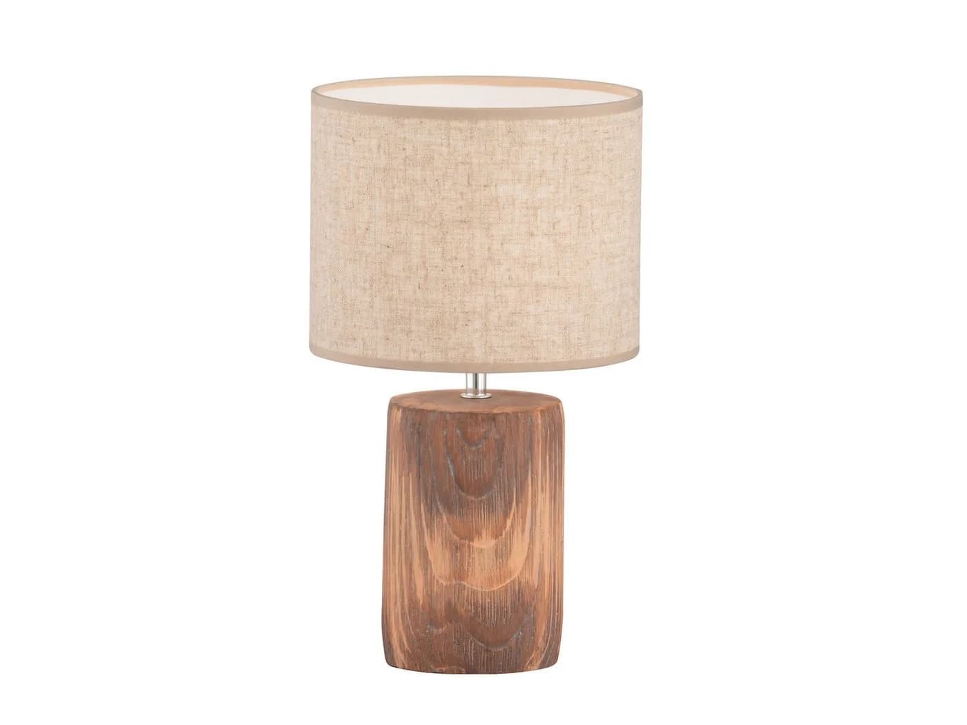 FISCHER & HONSEL LED Nachttischlampe Beige Holzoptik 43cm - Bild 2