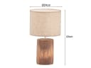 FISCHER & HONSEL LED Nachttischlampe Beige Holzoptik 43cm Bild 4